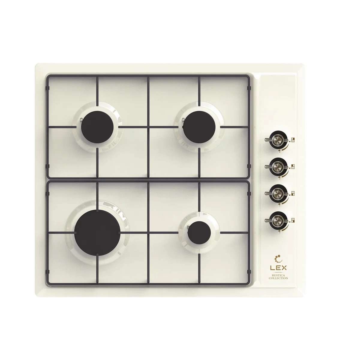 Варочная панель газовая LEX GVE 6044-1 C IV Light Белый антик — фотография 1