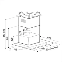 Вытяжка кухонная декоративная LEX Apollo N 600 Inox — фотография 5