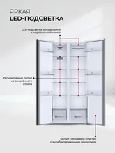 Холодильник двухкамерный отдельностоящий с инвертором LEX LSB520WID — фотография 3