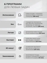 Посудомоечная машина отдельностоящая LEX DW6063N SL — фотография 4