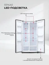 Холодильник двухкамерный отдельностоящий с инвертором LEX LSB530GRID wind — фотография 3