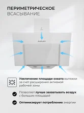Вытяжка кухонная наклонная LEX Mira G 600 White — фотография 3