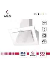 Вытяжка кухонная наклонная LEX Mika 500 White — фотография 1