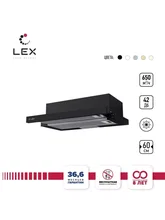 Вытяжка кухонная встраиваемая LEX HUBBLE 600 BLACK — фотография 1