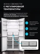 Холодильник трехкамерный отдельностоящий с инвертором LEX LCD485GLID — фотография 2