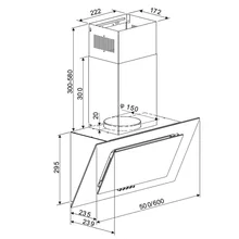 Вытяжка кухонная наклонная LEX MIO G 500 Inverter GR — фотография 3