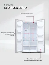 Холодильник двухкамерный отдельностоящий с инвертором LEX LSB530GLID wind — фотография 3