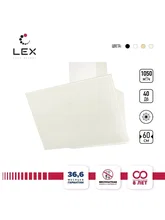 Вытяжка кухонная наклонная LEX Touch 600 Ivory Light Белый антик — фотография 1