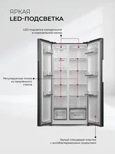 Холодильник двухкамерный отдельностоящий с инвертором LEX LSB520DsID — фотография 3
