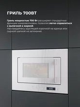 Микроволновая печь встраиваемая LEX BIMO 20.07N WHITE — фотография 4