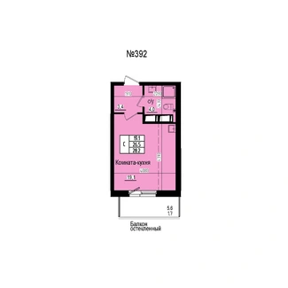 Планировка: Студия · 28,2 м² · ЖК «ПРАГМА сити»